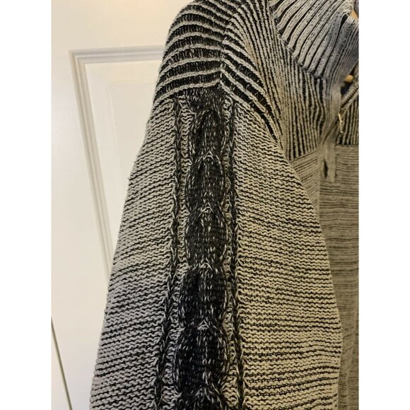 Rock & Republic Men’s Sz XL Black Gray 1/4 Zip Sweater - Picture 4 of 7